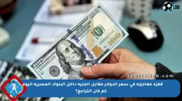 قفزة مفاجئة في سعر الدولار مقابل الجنيه داخل البنوك المصرية اليوم.. كم كان التراجع؟